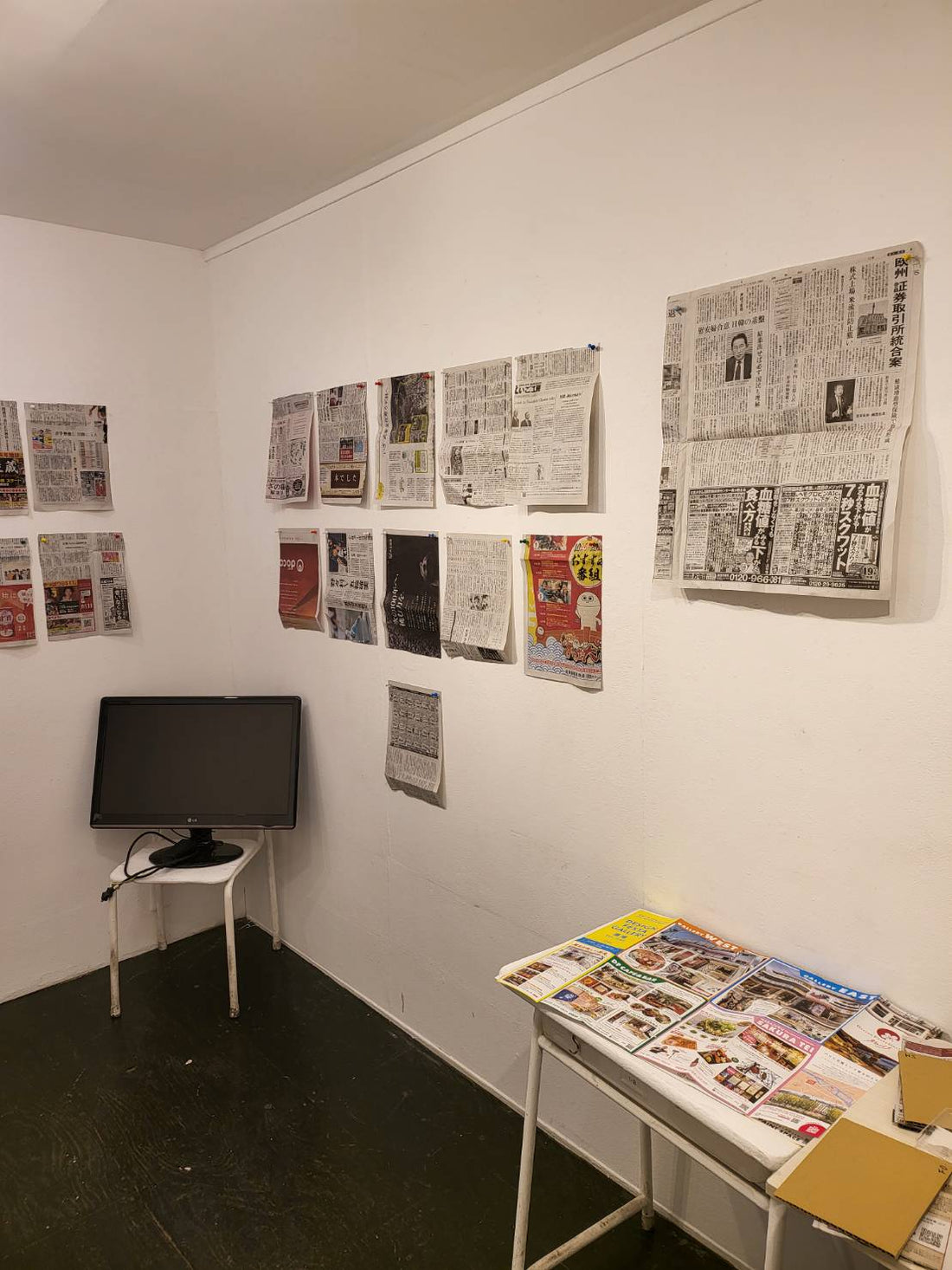 てnこの展示、準備の途中⛩️✨
