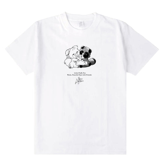【デザフェス63：新商品】二尾の小狐てnこ_Peaceful Days Tシャツ　Sサイズ