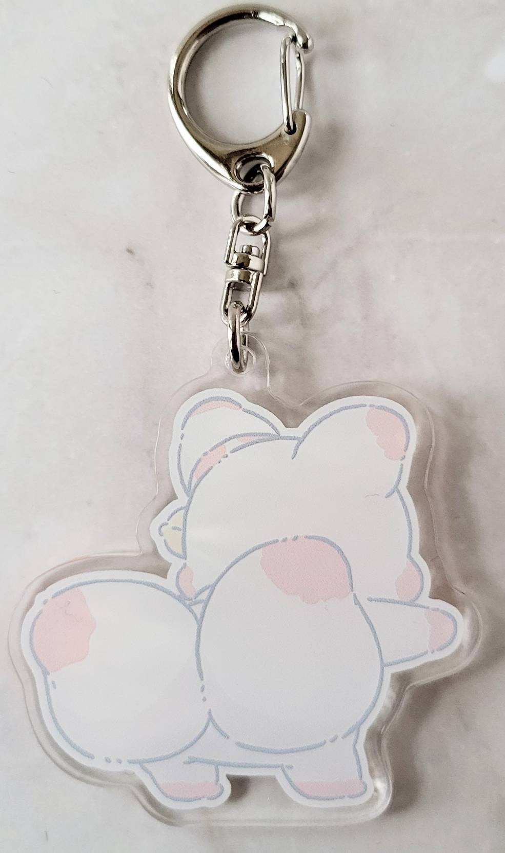 【デザフェス63：既存商品】二尾の小狐てnこ_おしり_アクリルキーホルダー　てｎこ