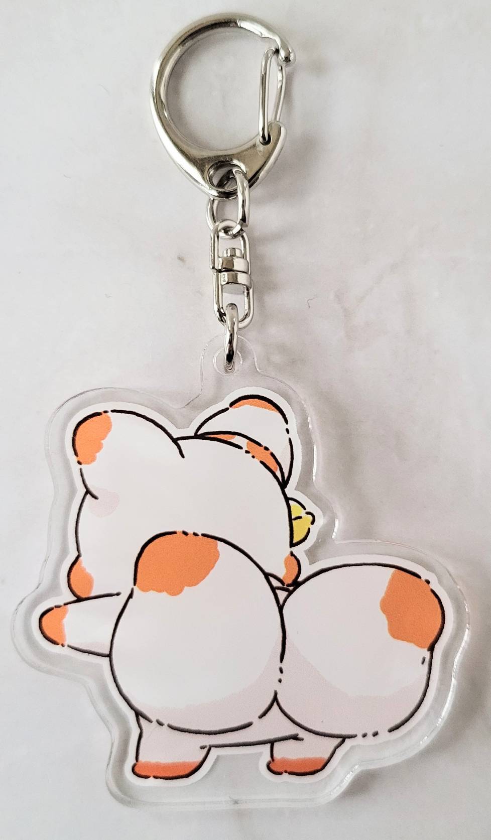 【デザフェス63：既存商品】二尾の小狐てnこ_おしり_アクリルキーホルダー　てｎこ
