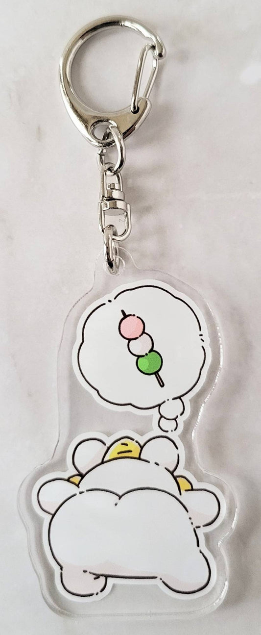 【デザフェス63：既存商品】二尾の小狐てnこ_おしり_アクリルキーホルダー　こまいぬ