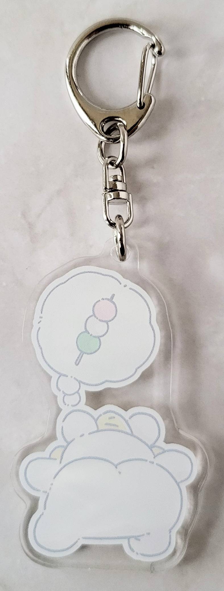 【デザフェス63：既存商品】二尾の小狐てnこ_おしり_アクリルキーホルダー　こまいぬ