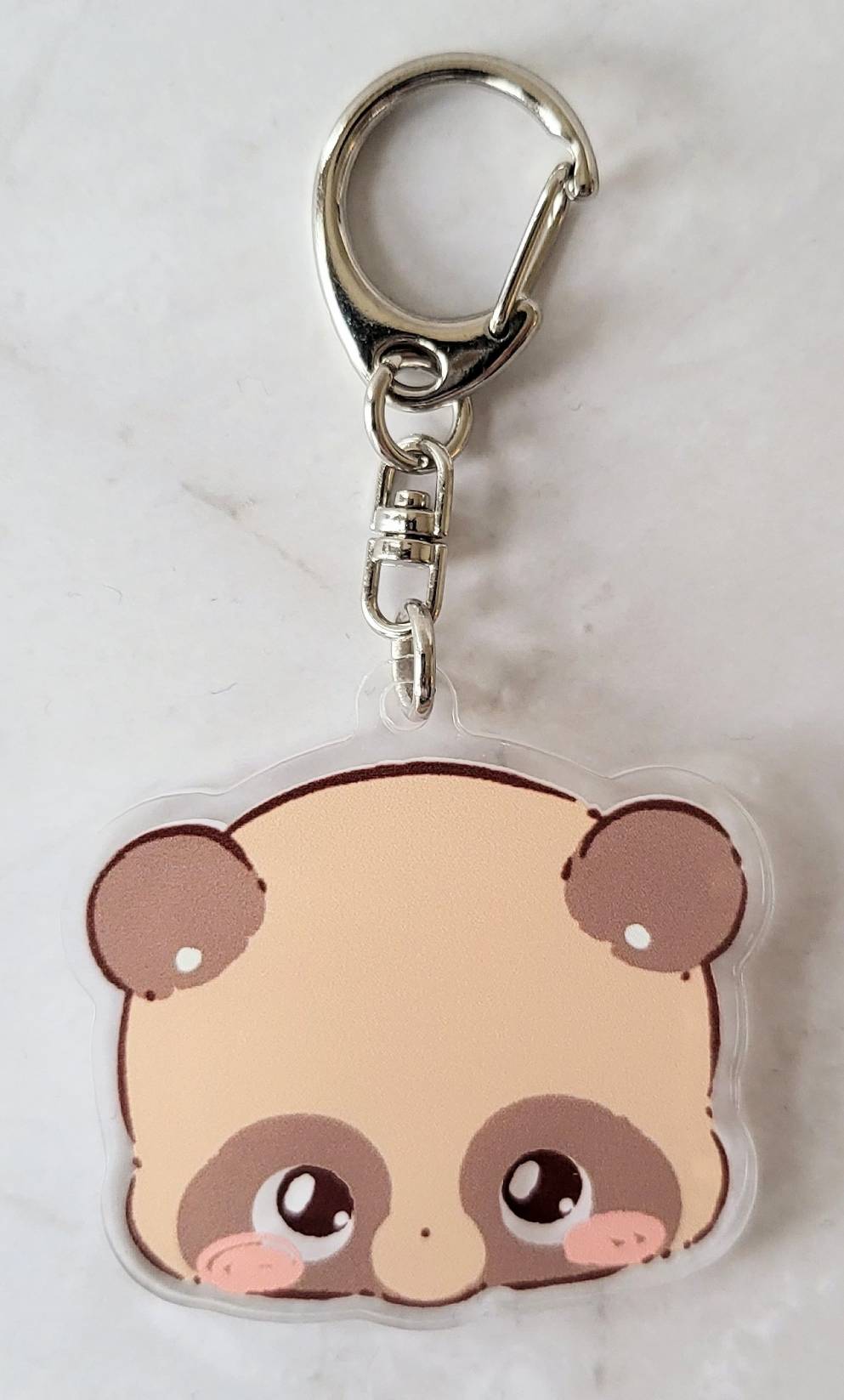 【デザフェス63：既存商品】二尾の小狐てnこ_ぽｎきちキョロキョロアクリルキーホルダー