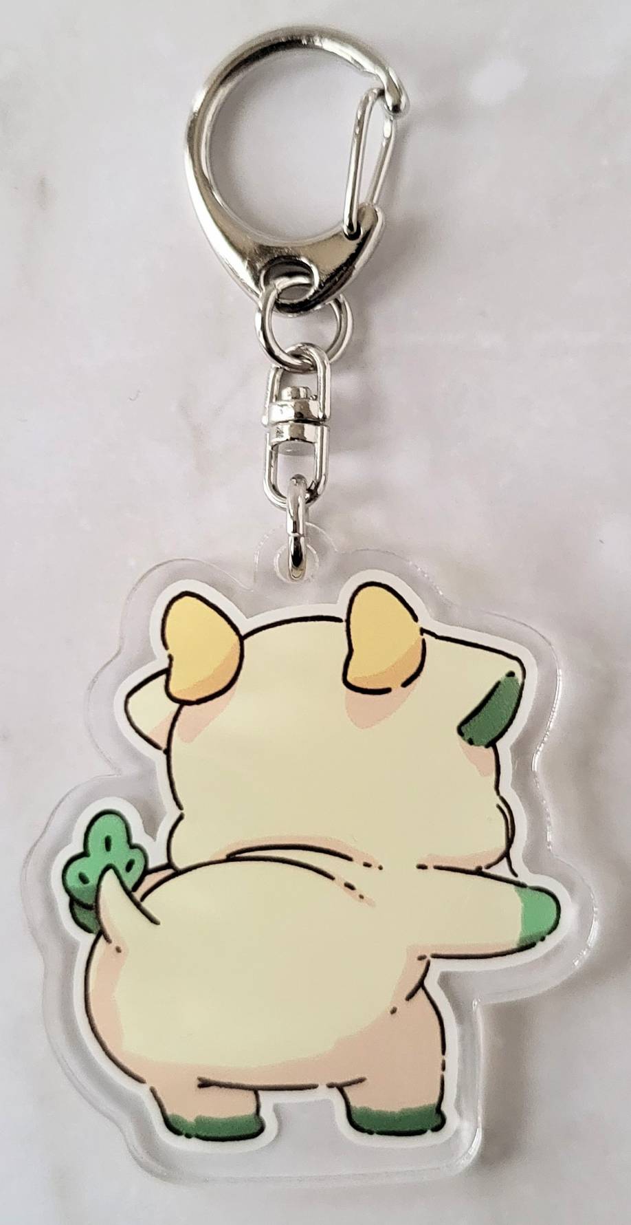 【デザフェス63：既存商品】二尾の小狐てnこ_おしり_アクリルキーホルダー　辰